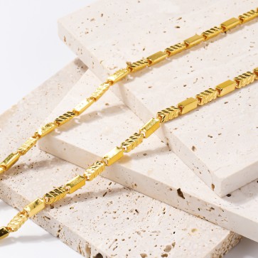 사선 대나무 목걸이