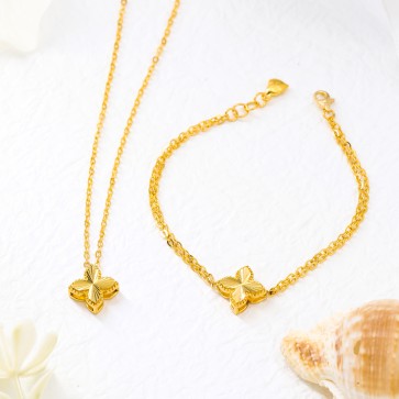 빛살 컷팅 리프 목걸이