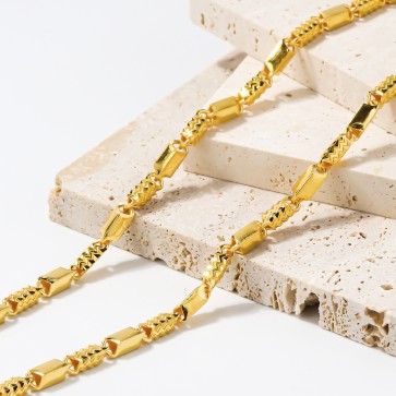 지그재그 대나무 목걸이