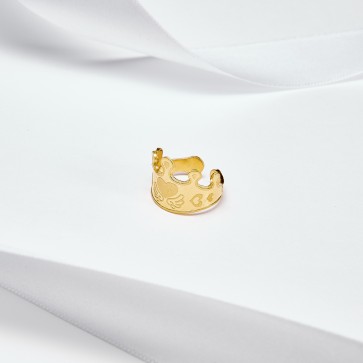 하트 왕관 돌반지