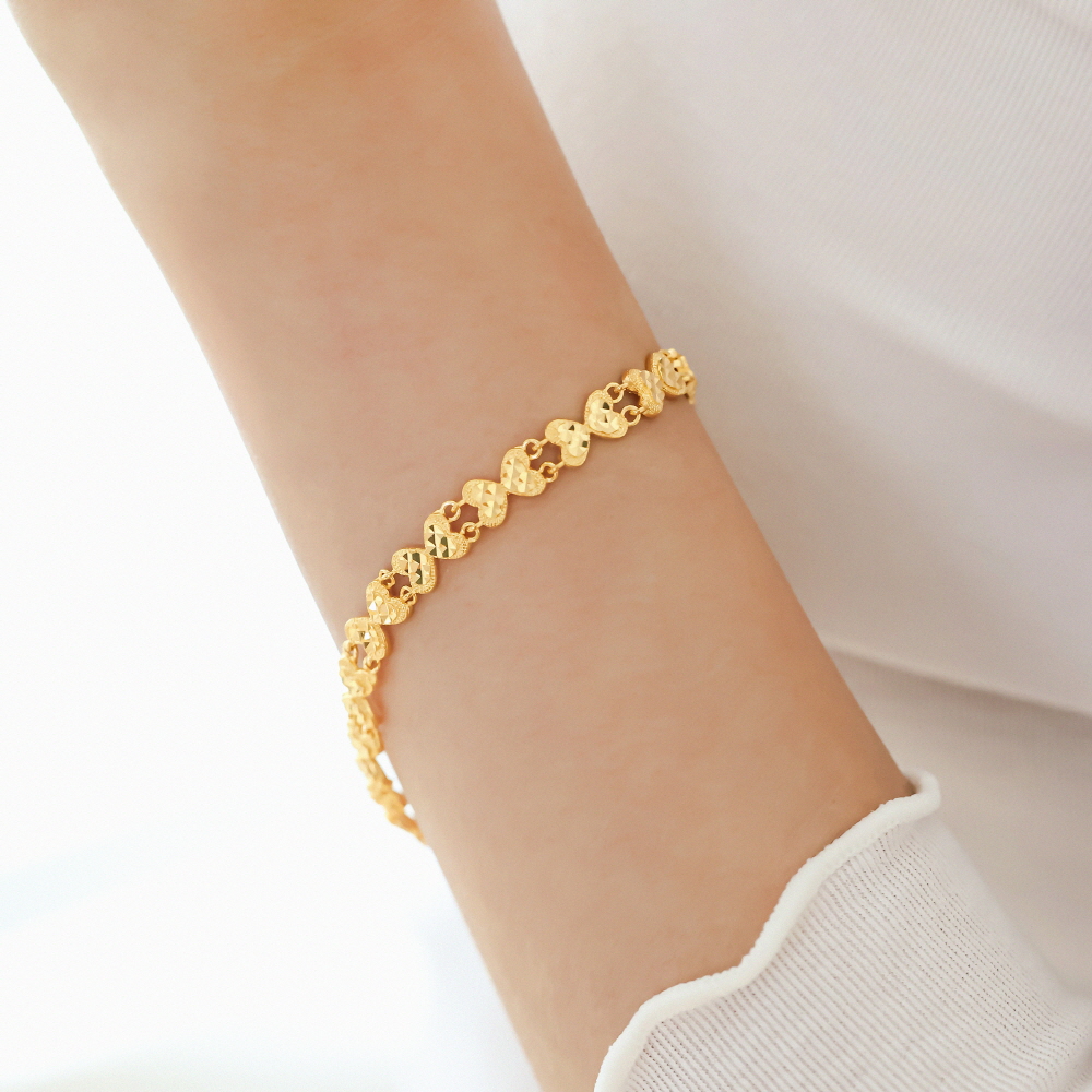 더블 하트 팔찌