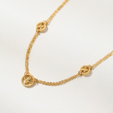 클로버 앤 컷팅 목걸이