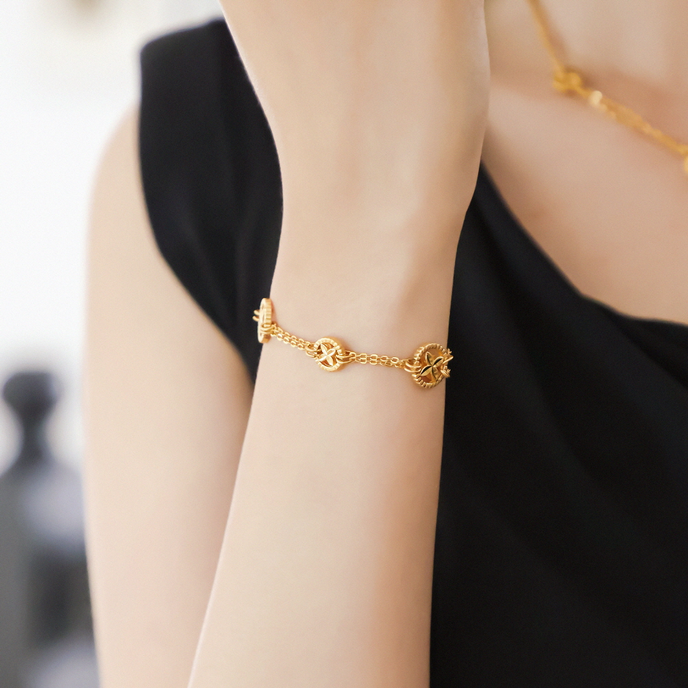 클로버 앤 컷팅 팔찌