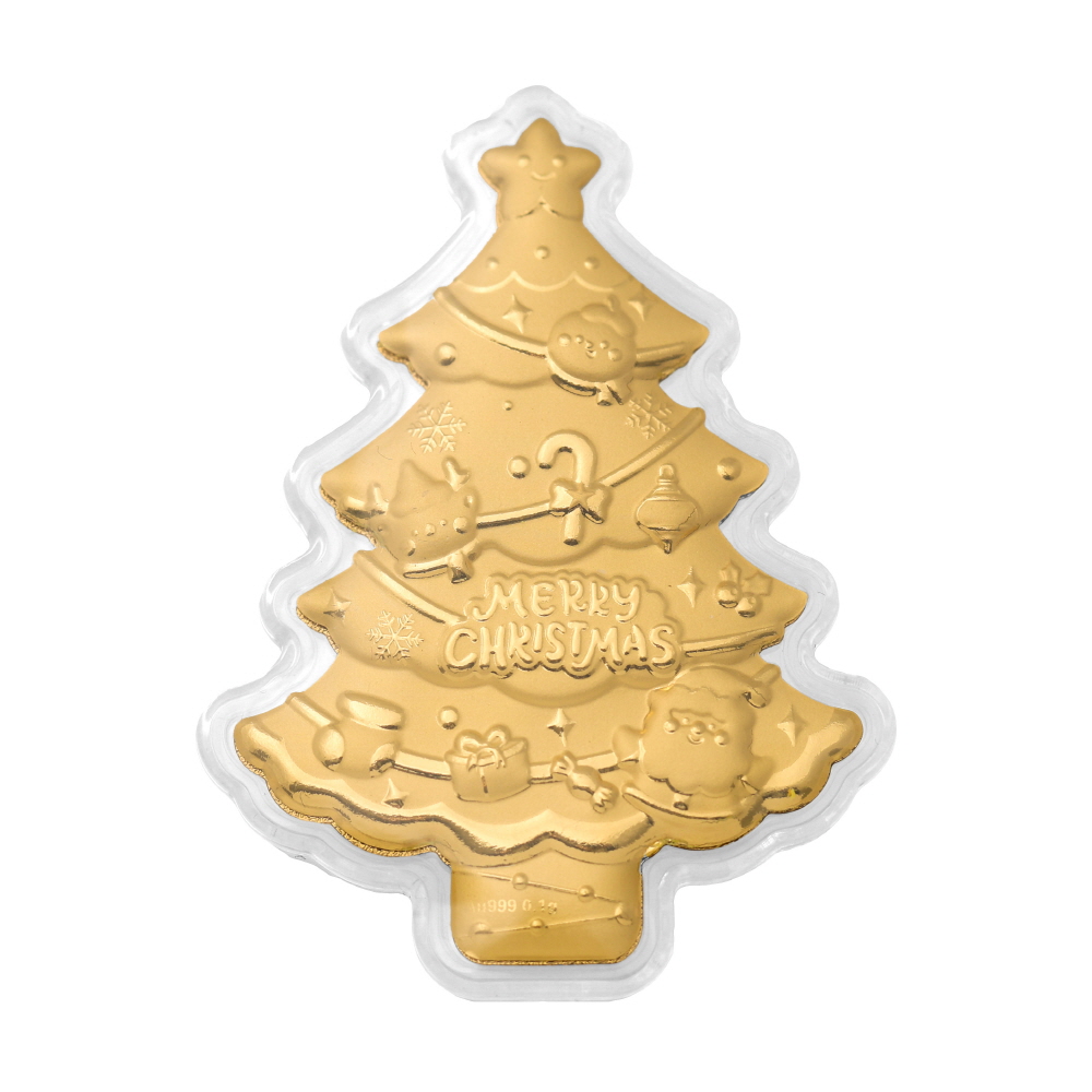 0.1g 입체 트리 골드바