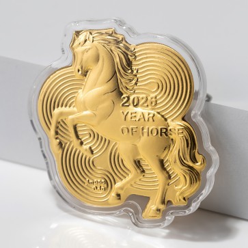 0.1g 행운 말 골드바