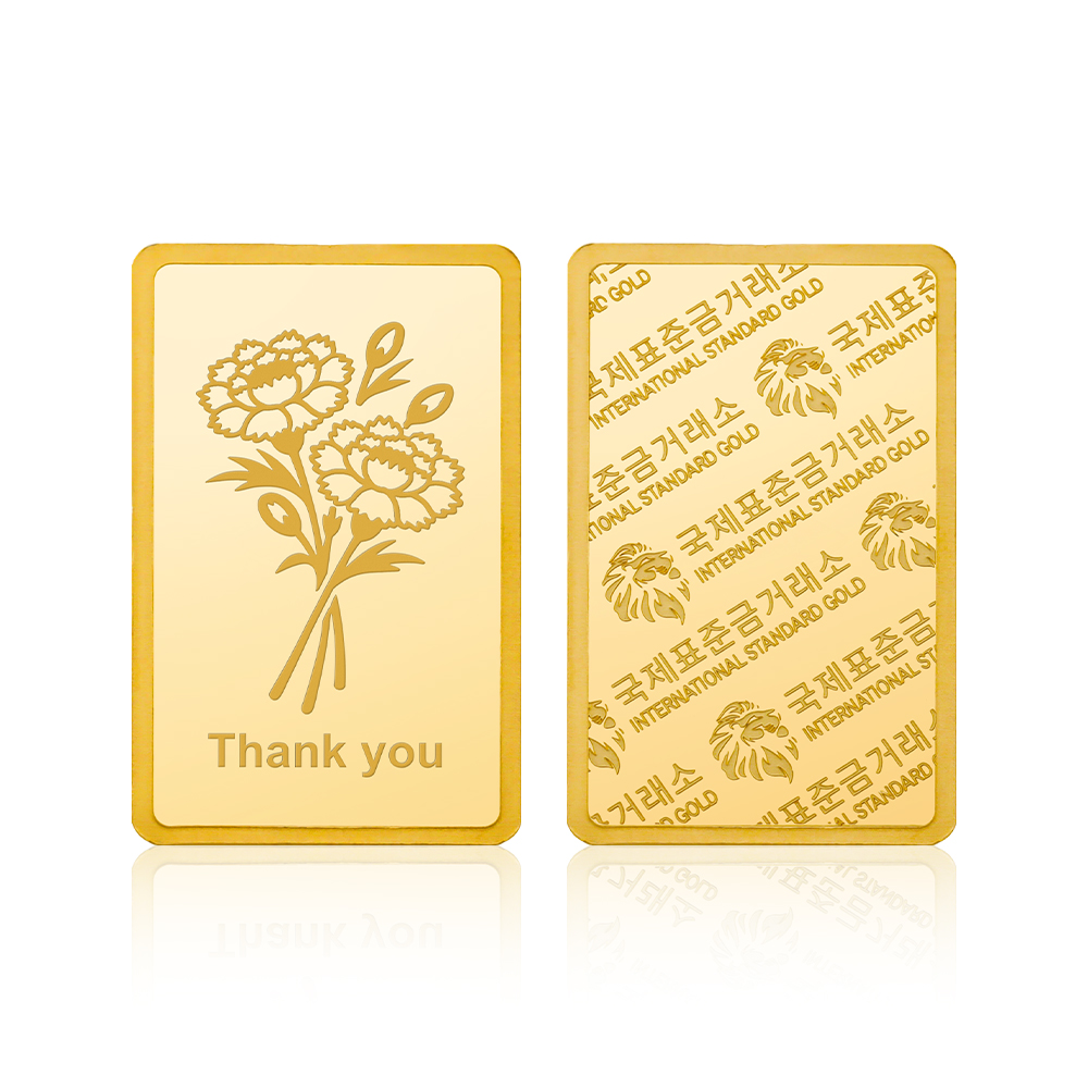 24k 카네이션 골드바 상패