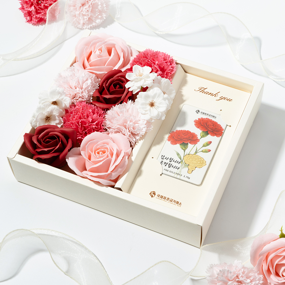 국제표준금거래소 카네이션 골드바 1g, 3.75g